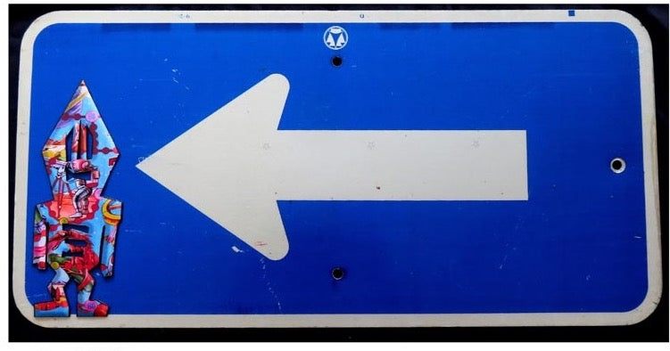 Blue With Arrow