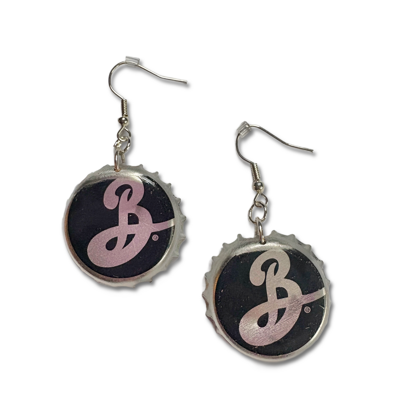 Bottle Cap Earrings - Various styles of Blues & Blacks