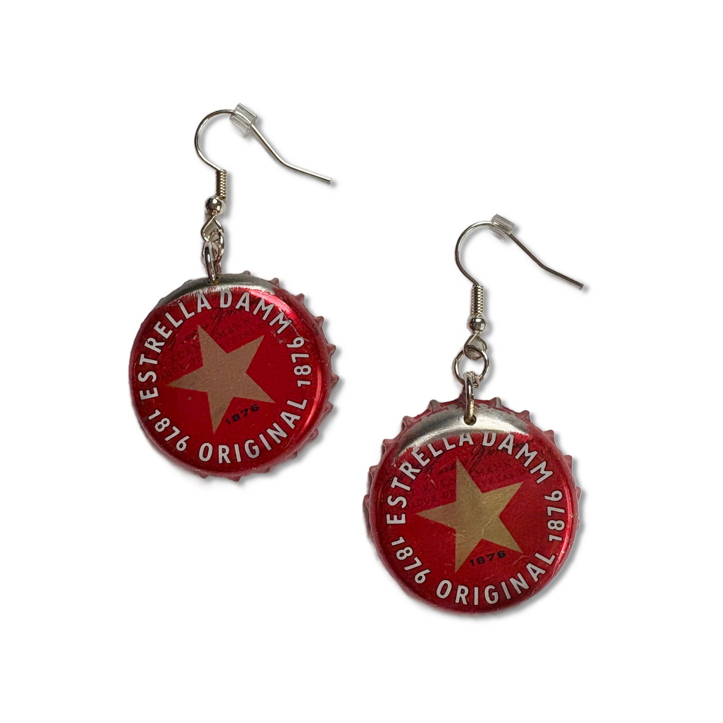 Bottle Cap Earrings - Various styles of Reds & Oranges