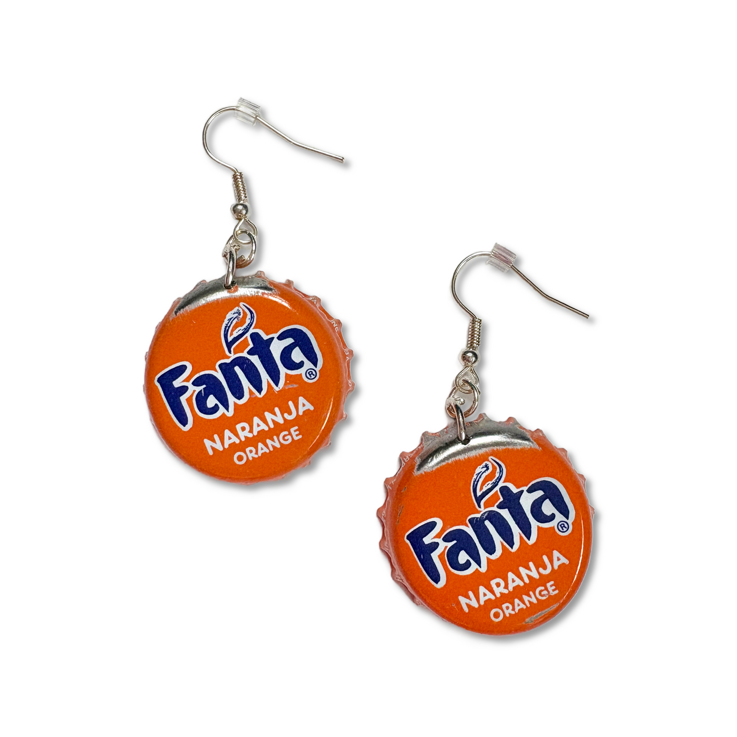 Bottle Cap Earrings - Various styles of Reds, Oranges & Greens