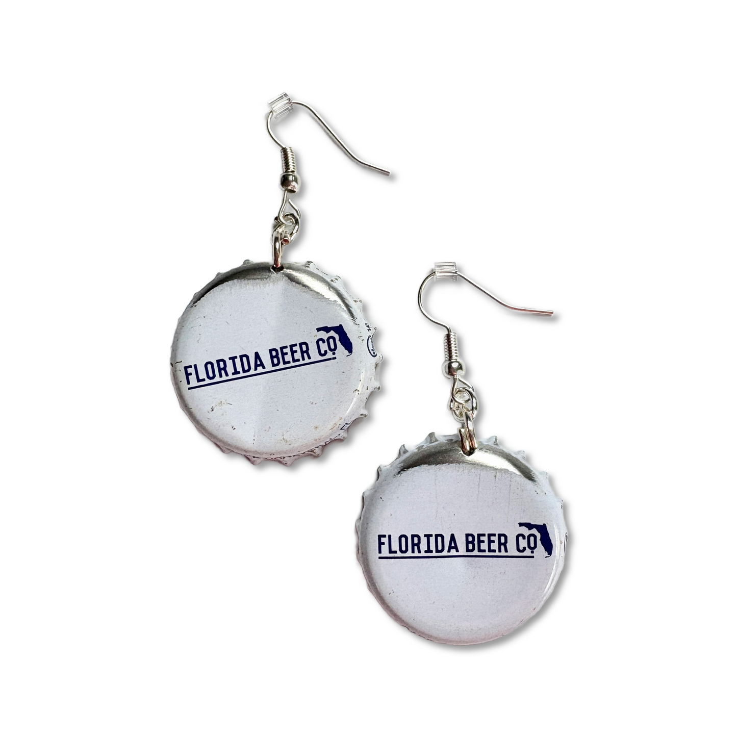 Bottle Cap Earrings - Various styles of Whites & Off Whites