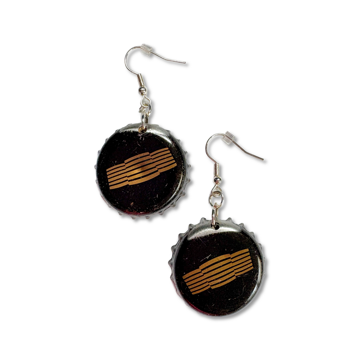 Bottle Cap Earrings - Various styles of Blues & Blacks