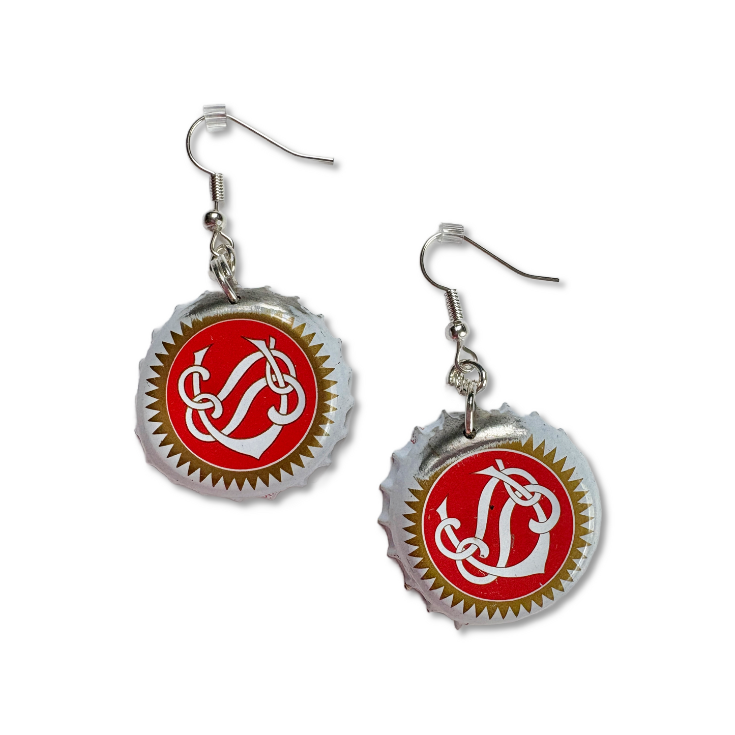 Bottle Cap Earrings - Various styles of Reds & Oranges