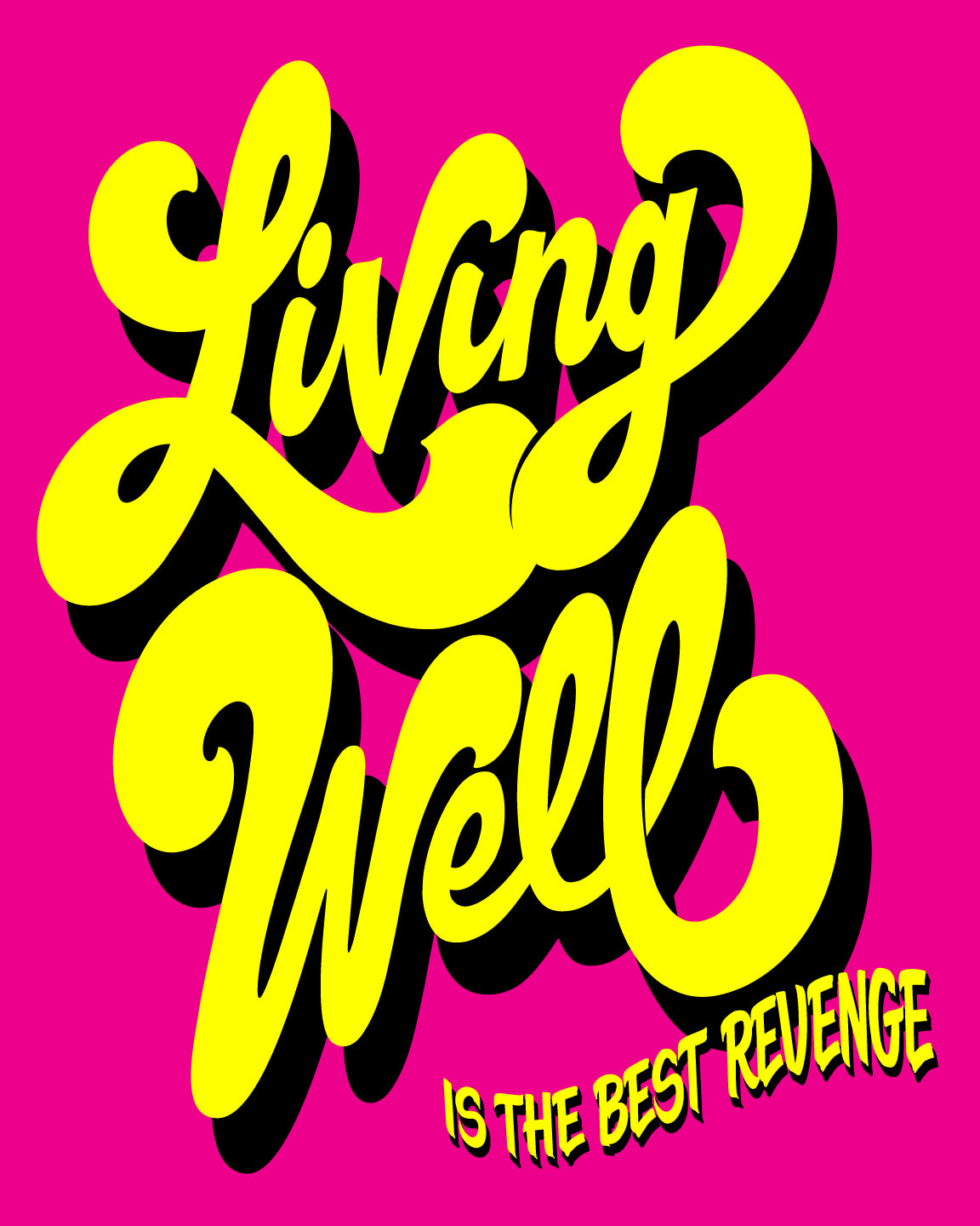 Living Well (Magenta) - PRINT