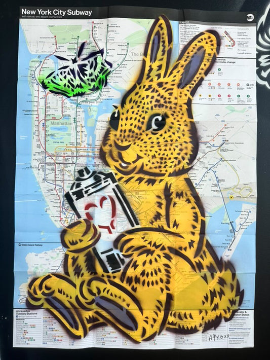 Bunny NYC Subway Map (Yellow)