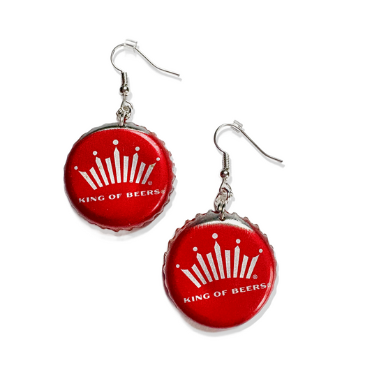 Bottle Cap Earrings - Various styles of Reds & Oranges