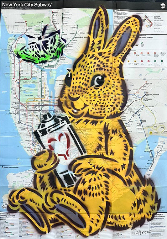 Bunny NYC Subway Map (Yellow)