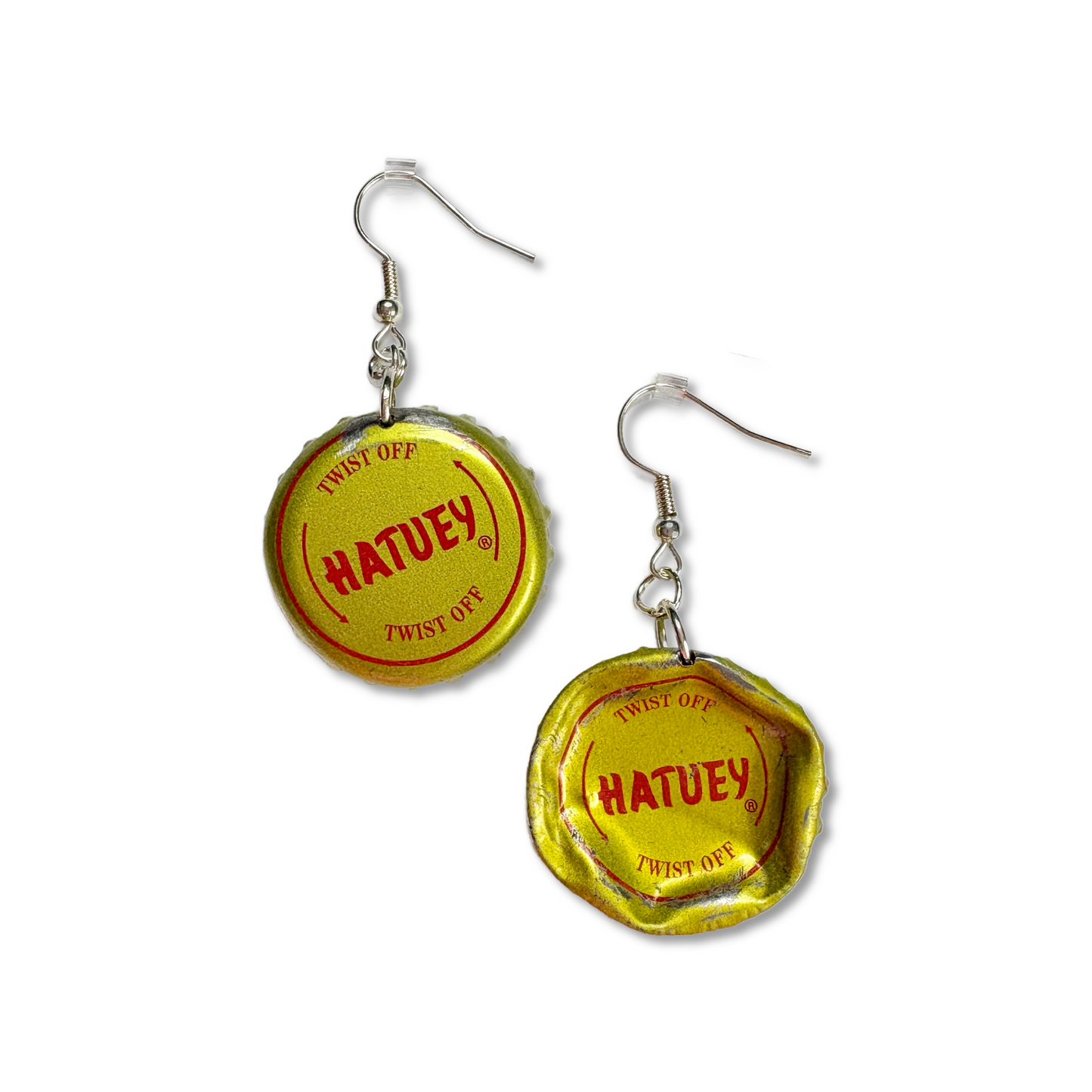 Bottle Cap Earrings - Various styles of Yellows & Golds