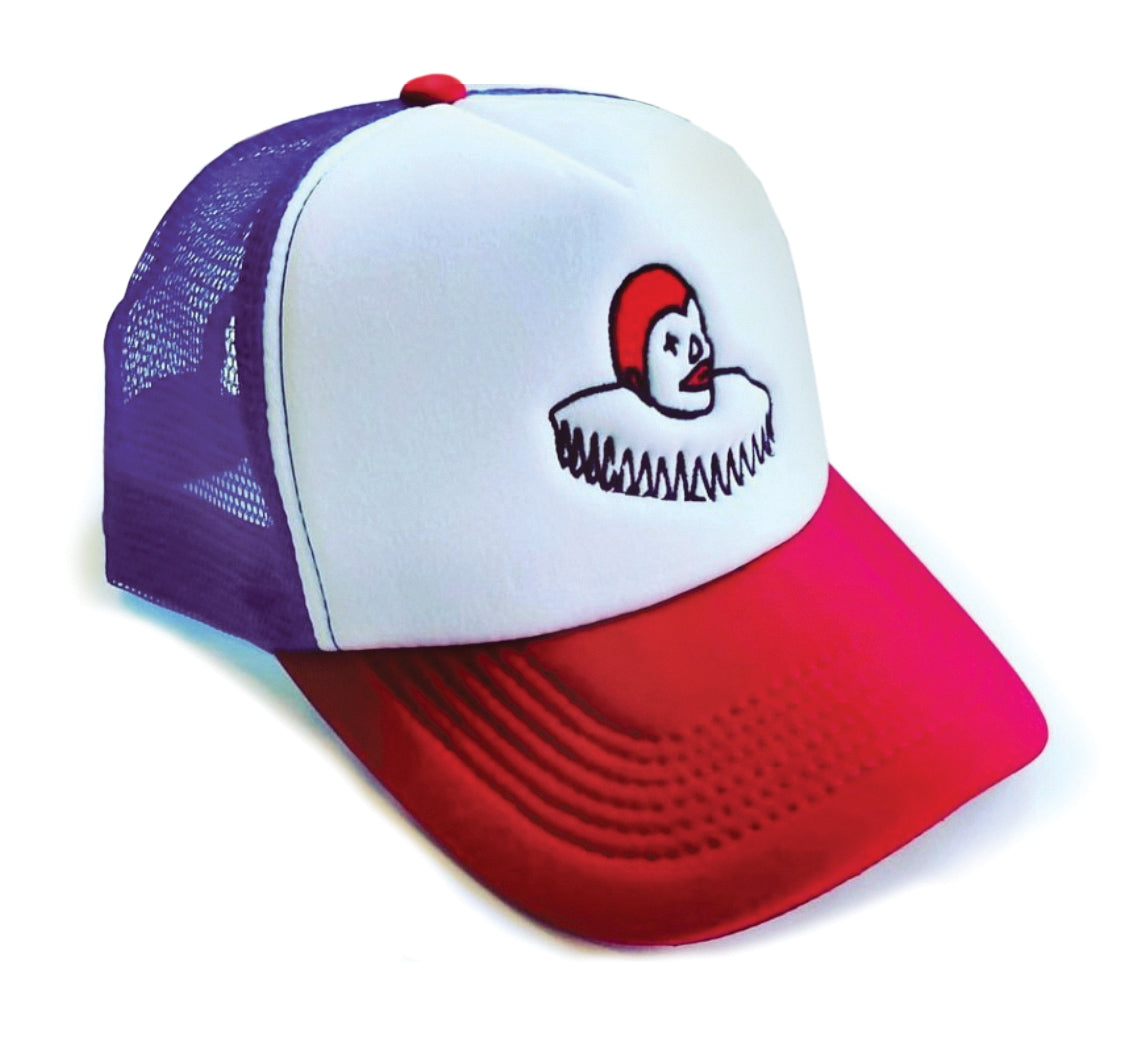 Clown Soldier Hat - Blue, White, Red