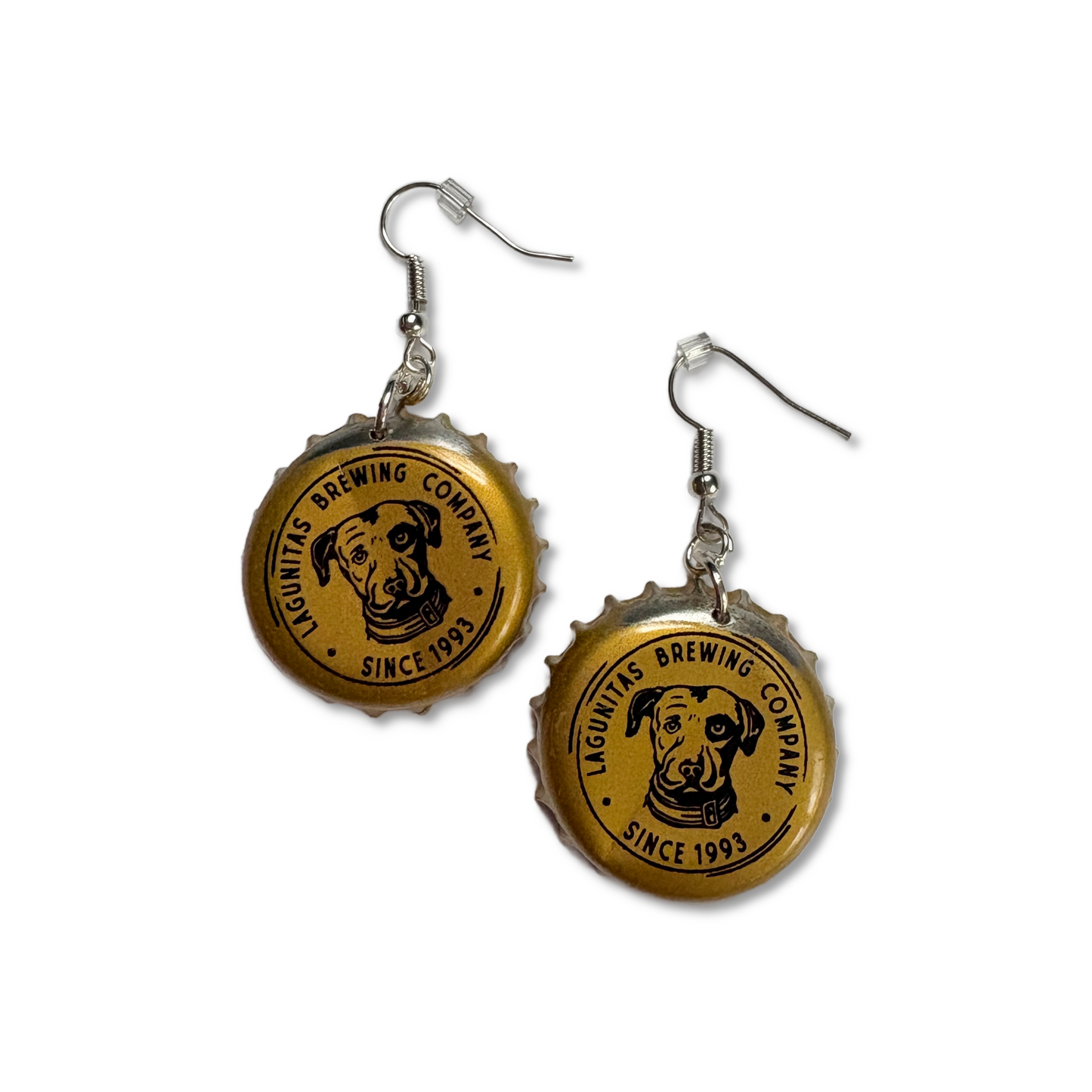 Bottle Cap Earrings - Various styles of Yellows & Golds