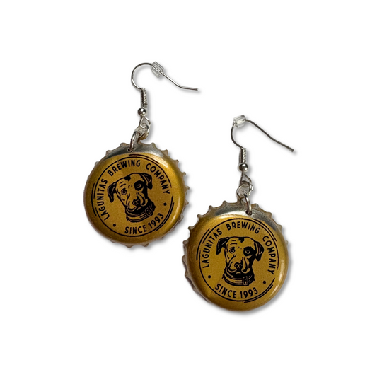 Bottle Cap Earrings - Various styles of Yellows & Gold