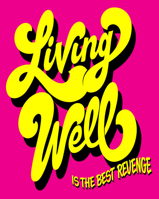 Living Well (Magenta) - PRINT