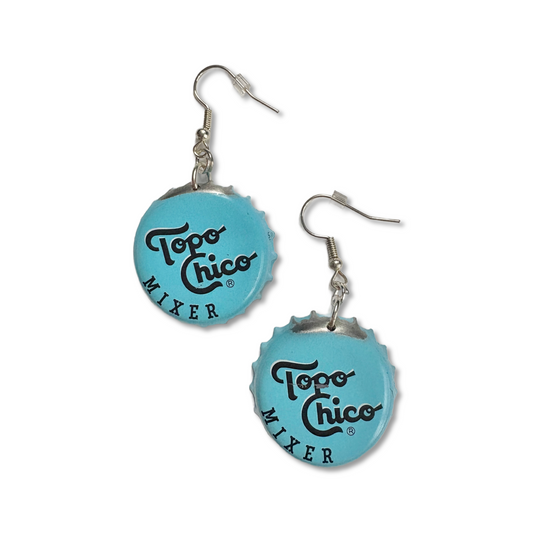 Bottle Cap Earrings - Various styles of Blues & Blacks