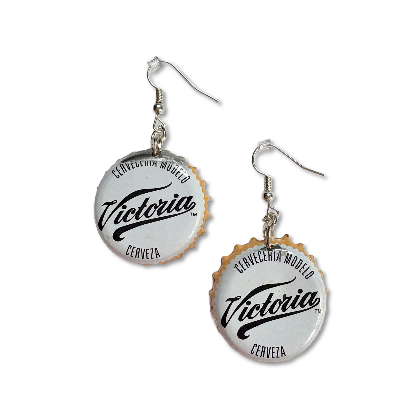 Bottle Cap Earrings - Various styles of Whites & Off Whites